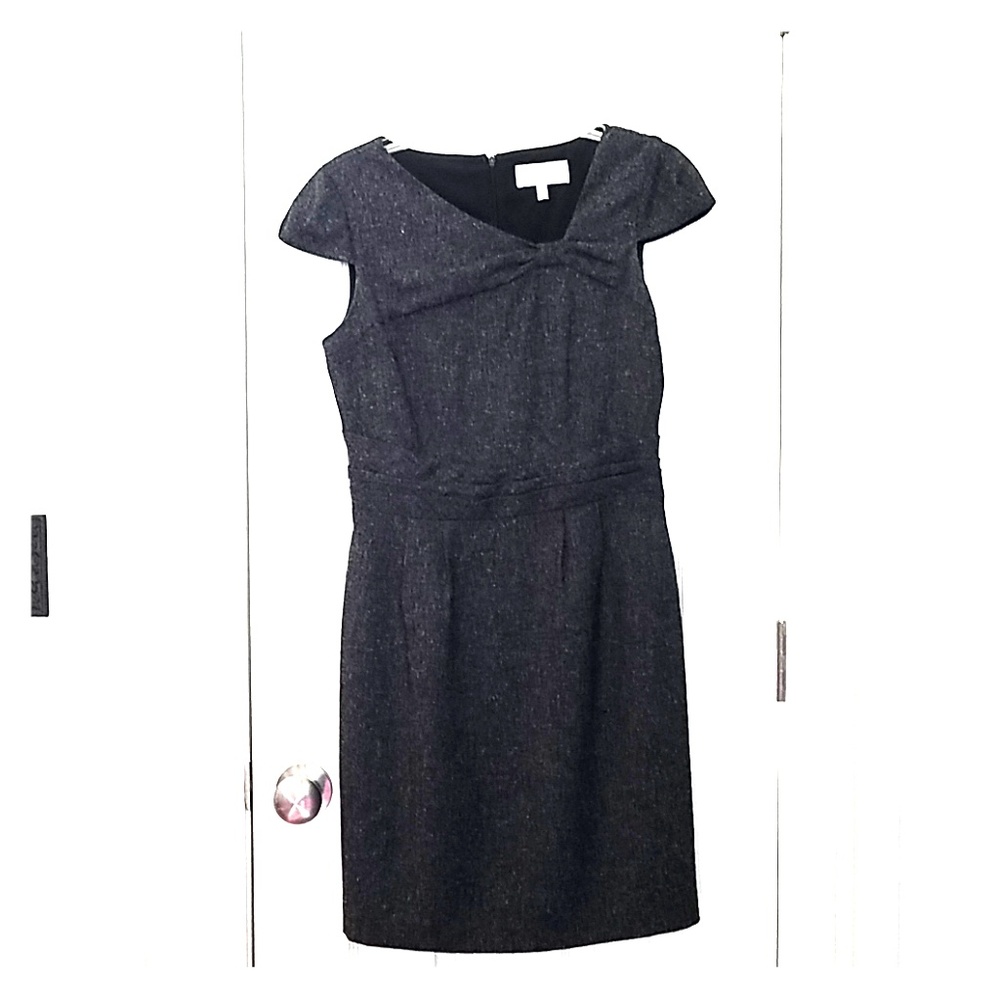 Asymmetrical Heather Gray Sheath Dress